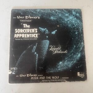 VTG Walt Disney Sorcerer's Apprentice Peter & the Wolf Vinyl Disneyland‎ Record